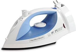 Hamilton Beach Commercial Lightweight Clothes Steam Iron, Nonstick, Compact, Mist Spray, HIR400R