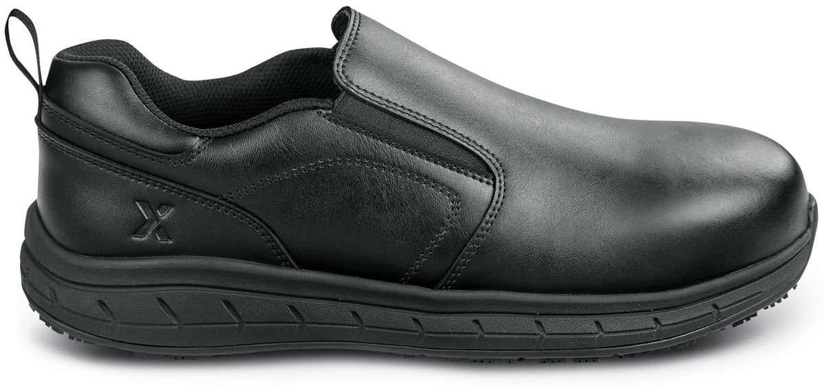 Men's Black Kinston MaxTrax Steel Toe SRO Slip-On Oxford (10.5 M) by SR Max – 10.5, Black, Model SRM4100
