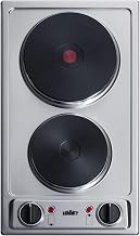 Summit 12" 2 Burner Electric Cooktop, Stainless Steel - CSD2B230 | 230 Volt Solid Disk Cooktop, ADA compliant, Cast Iron Elements, fits counter cutout sizes that are 10 1/2" W x 19 1/4" D