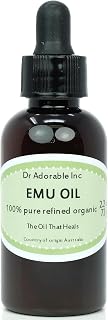 Dr Adorable - 2 oz with dropper - Australian Emu Oil - 100% Pure Natural Triple Refined Organic