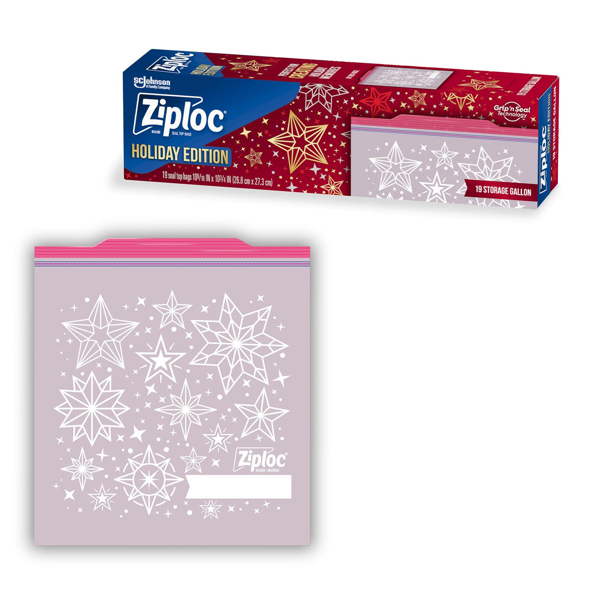 Ziploc 10.56x10.75 Inch (Pack of 19) / NO-VALUE / 1.0 gallons Food Storage Bags