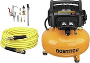 Bostitch Air Compressor Kit, Oil-Free, 6 Gallon, 150 PSI, Quiet Lightweight Pancake Air Compressor (BTFP02012-WPK)
