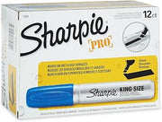 Chisel Tip Sharpie Pro Permanent Markers, King Size Blue 24-Count