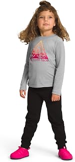 The North Face Kids' Long Sleeve Tri-Blend Graphic Tee, TNF Light Grey Heather,4