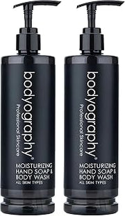 World Amenities Bodyography Luxury Hand Soap & Body Wash - Deep Moisturizing Liquid Hand Soap (Pack of 2)