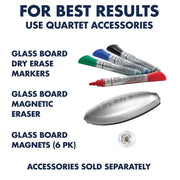 Dry Erase White Board 48"W x 36"H Glass Calendar by Quartet – 48"W x 36"H, Tempered Glass, White, Model GC4836F