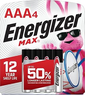 Energizer MAX AAA Batteries (4 Pack), Triple A Alkaline Batteries