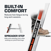 Select Step 5-8 ft Stepladder by Little Giant – 5'-8', Aluminum, Black, Model 15125-001