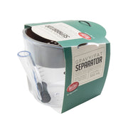 Tablecraft Gravy Fat Separator, 16oz Plastic Pitcher with Strainer, Clear