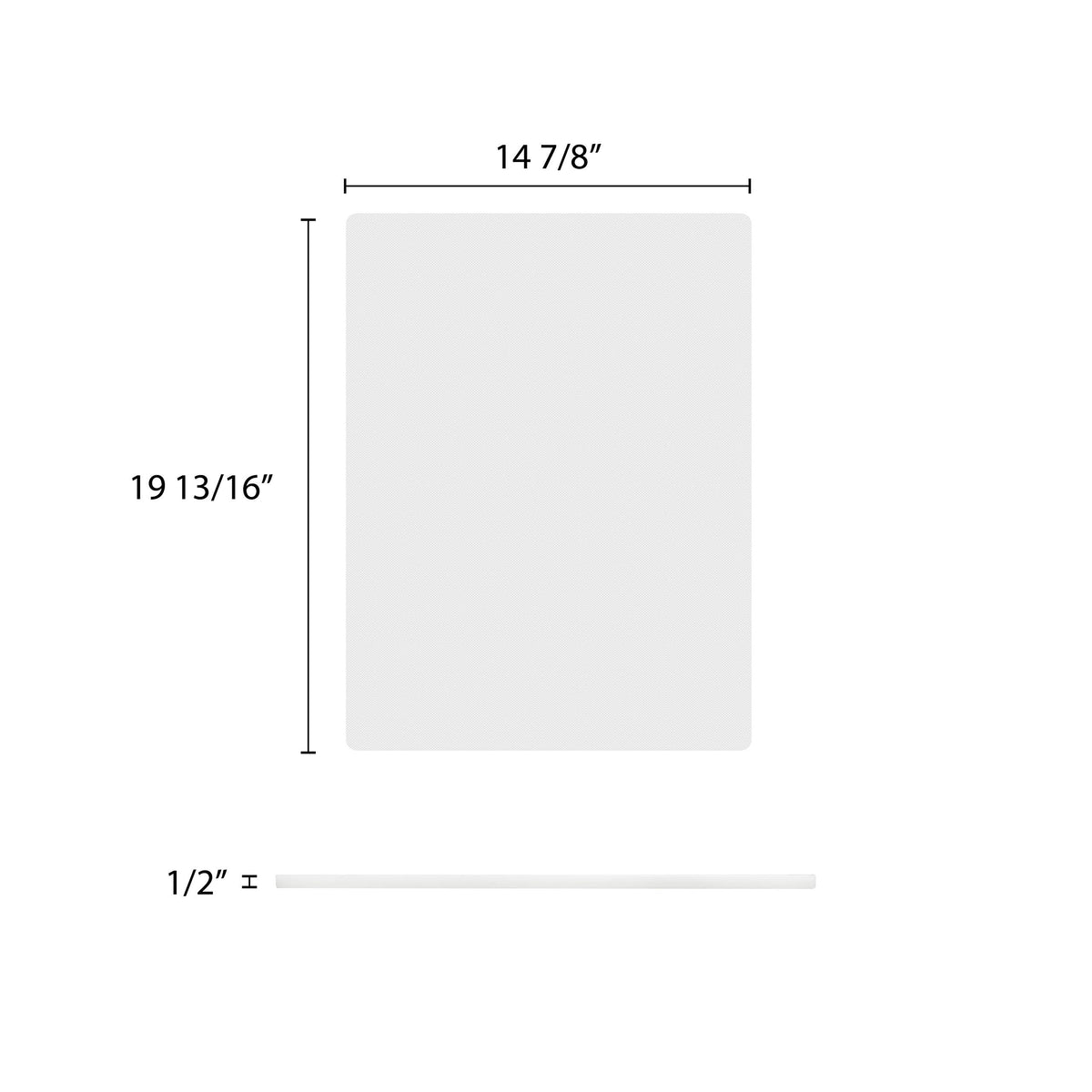 Excellanté 20"L x 15.5"W / White / 1 Cutting Boards