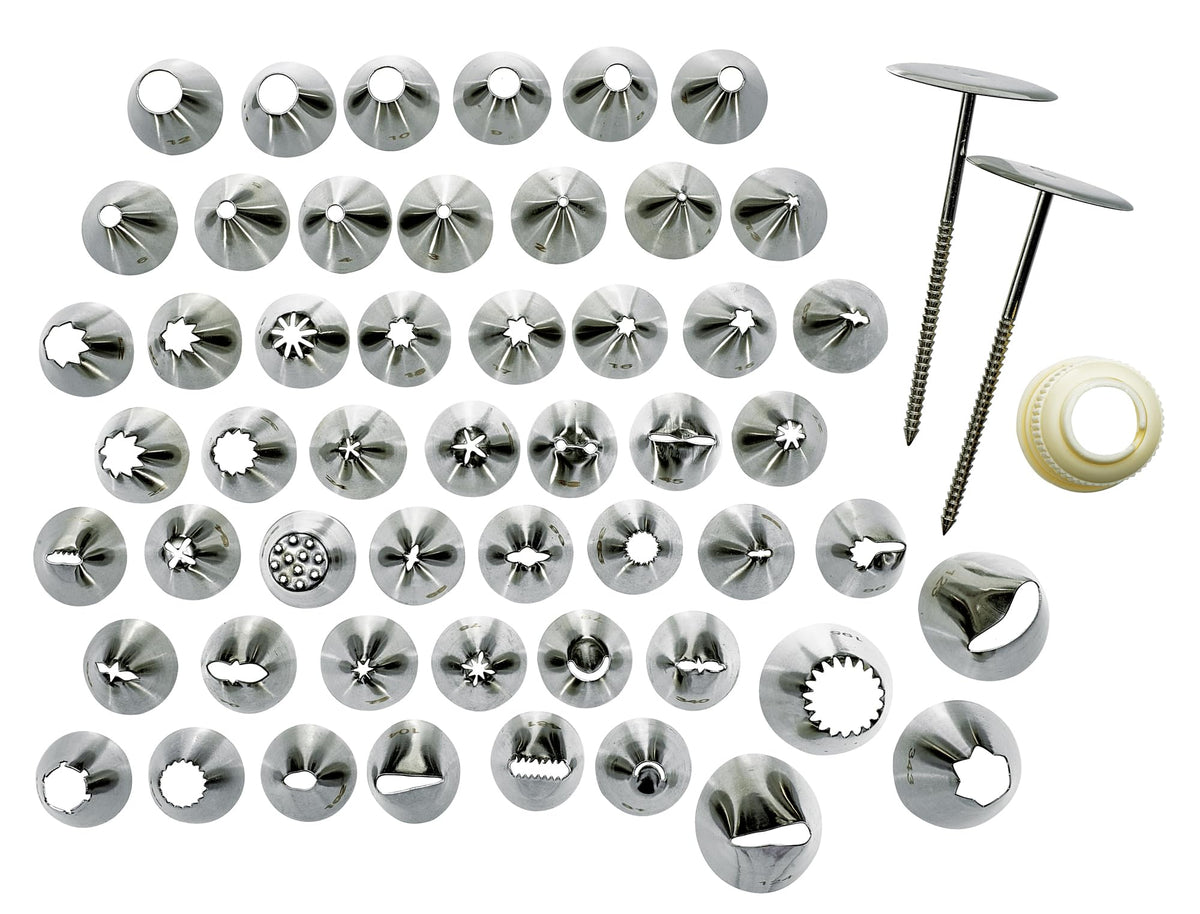 52 Tips Cake Decorating Set by Winco – Standard, Plastic, Model CDT-52
