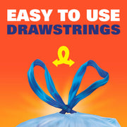 Blue Trash Bags by Hefty – 36 Count (Pack of 6), 107.0 liters, Plastic, Blue, Pack of 6