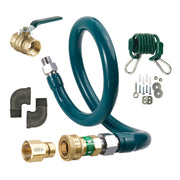 Royal Series Moveable Gas Connection Kit by Krowne – 36 inches long with a 0.5 inch diameter, Stainless Steel, Silver, Model M5036K