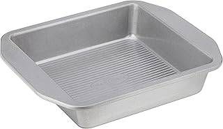 USA Pan 1120BW-3-ABC-1 American Bakeware Classics 8-Inch Square Cake and Brownie Pan, Aluminized Steel