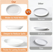 Gacoree Oval Serving Platters, Ceramic 14 x 11 Inch, Set of 2, White
