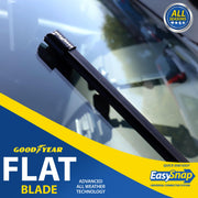 Universal Flat Wiper Blade 21 Inch Windshield Flat Blade Technology EasySnap Universal Connector Dual Synthetic Rubber Graphite Coating All Season Durable Long Lasting Performance