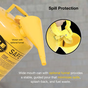 5 Gallon Type I Yellow Safety Gas Can for Diesel by Eagle – 5 Gallon, 5.0 gallons, Metal, Yellow, Model UI50SY