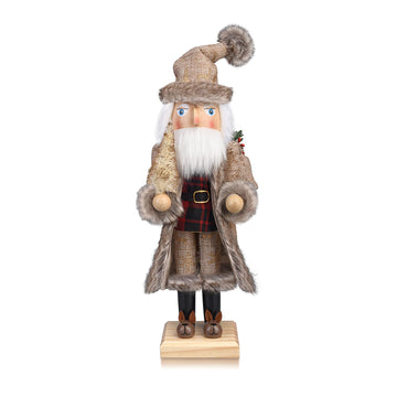 ArlinaL Santa Nutcracker Figure, 15 Inch, Gold