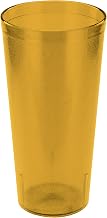 Winco Pebbled Tumblers, 20-Ounce, Amber | Dishwasher safe, BPA-free, Shatterproof, Secure grip, Jam-free stacking, Great for Water, Juice, Soft Drinks and Cocktails