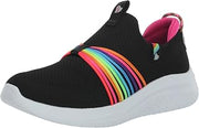 Skechers Kids Girls Ultra Flex 3.0 Sneaker, Black/Multi, 3 Little Kid