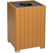 Square Recycled Plastic Receptacle W/Liner by Global Industrial – 32.0 gallons, Recycled Plastic, Cedar, Model 641322CD