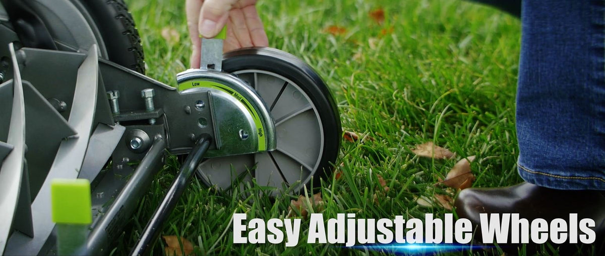 20-Inch 5-Blade Push Reel Lawn Mower by Earthwise – 20", 5-blade, Alloy Steel, Gray, Model 2001-20EW