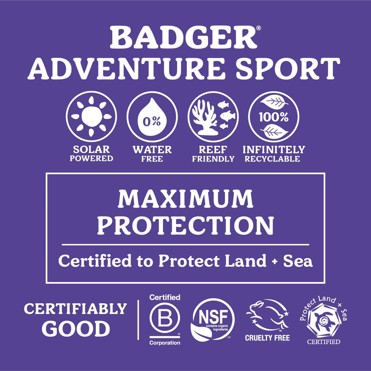 SPF 50 Mineral Sunscreen and SPF 30 Mineral Face Sunscreen by Badger – Pack of 2