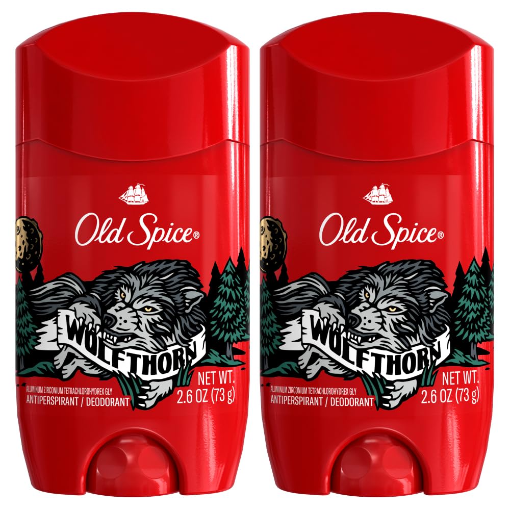 Wild Collection Invisible Solid Antiperspirant Deodorant by Old Spice – 2.6 Ounce (Pack of 2), red, Pack of 2, Model 158127