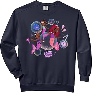 Disney Junior’s Ariel with Ayanna & Alanna Undersea Sisters Comfort Colors Adult Sweatshirt