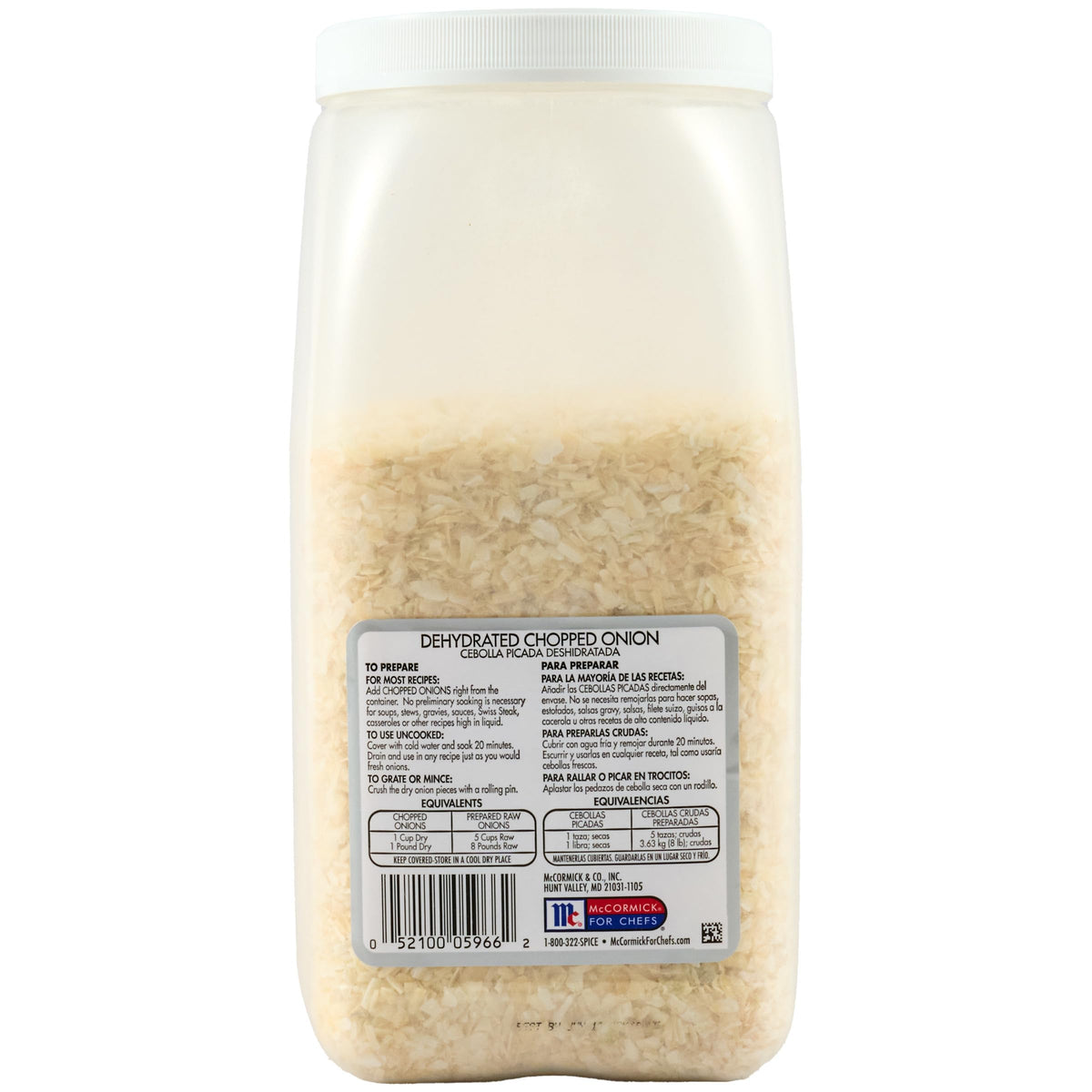 Dehydrated Chopped Onion by McCormick Culinary – 64 Ounce (Pack of 1)