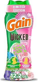 Gain In-Wash Laundry Scent Booster "Wicked: For Good" Limited Edition, Wonderfullest Woods & Beautifical Blossom, 12.2 oz, Fresh Extender + Odor Protection Laundry Beads