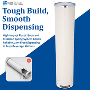Manufacturer Varies Cup Dispenser by San Jamar – 1 Count (Pack of 1), 10.0 fluid_ounces, Plastic, Beige, Model C4210PFSD