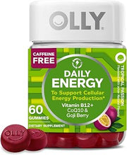 OLLY Daily Energy Gummy,Vitamin B12, CoQ10, Goji Berry - 60 Count