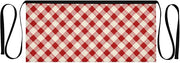 Kitchen Apron Red Plaid | Unisex Server Apron with 3 Pockets, Adjustable for Waiters, Gardeners, Kitchen, BBQ, Painting and Restaurant Work