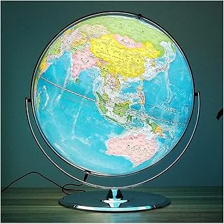 OLOTU Globe Newest World Globe 720° Rotating Educational Globe Lighting Night Light with Metal Stand Globe Decoration Globe Globe for Decor