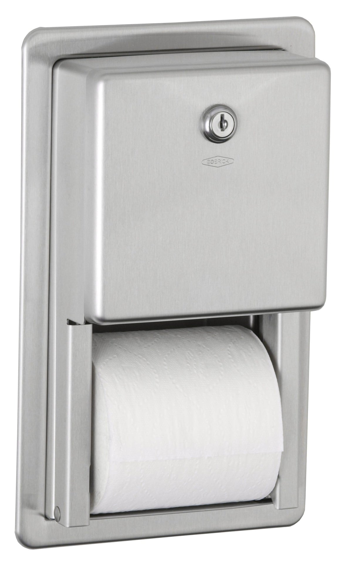 Bobrick Classicseries / Satin / 7-9/16" Width x 2-15/16" Depth x 12-1/2" Height Toilet Paper Holders
