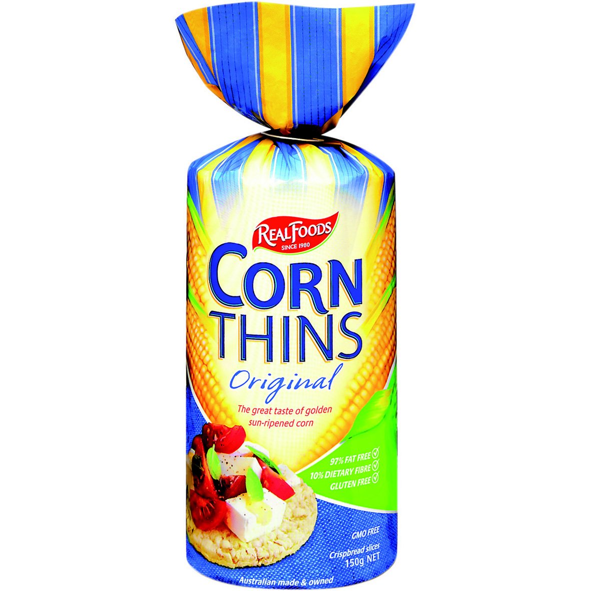 Corn Thin ORGNL ORG by Real Foods – 5.3 Ounce (Pack of 6), Plastic, No Color, Pack of 6, Model 47071
