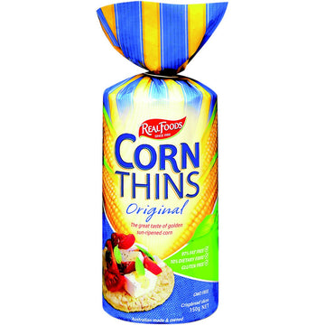 Corn Thin ORGNL ORG by Real Foods – 5.3 Ounce (Pack of 6), Plastic, No Color, Pack of 6, Model 47071