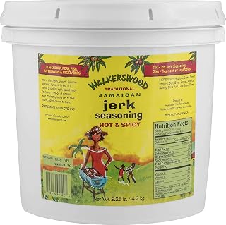 WALKERSWOOD Traditional Jamaican Jerk Seasoning, Hot and Spicy, 128 Fl Oz