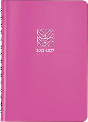 Blueline Essential Academic Daily/Monthly Planner, August 2026 to July 2027, Twin-Wire Binding, Soft Vicuana Cover, 8" x 5", Pink (CA201F.01)