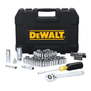 DEWALT NEW 84 Piece Set / STANDARD / Black, Yellow Drive Socket Sets