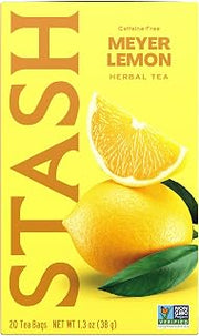 Stash Tea Meyer Lemon Herbal Tea, 6 Boxes With 20 Tea Bags Each (120 Tea Bags Total)