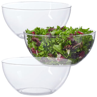 US Acrylic Vista Clear Plastic Serving Bowls, 135 Ounce Capacity, Set of 3