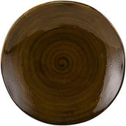 Tuxton Artisan Geode Geode Walnut Reactive Natural 11-5/8-Inch Plate, Case of 12, Brown; Scratch Resistant; Chip Resistant; Lead & Cadmium Free; Dishwasher, Microwave, Oven Safe
