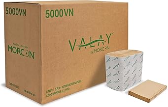 Dispenser Napkins, Interfolded, 2-Ply, 6 1/2 x 8 1/4, Kraft, 6000/Carton