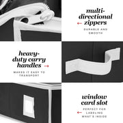 Homior Wrapping Paper Organizer, Holds 24 Rolls, Black