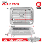 Stock Your Home 25 Pack / Silver / 1 Drip Pans