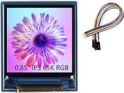 0.85inch LCD Display Module 128×128 Resolution IPS Screen for Raspberry Pi/ STM32/ ESP32/ RP2040/ Jetson Series, 65K RGB Colors Embedded GC9107 Driver Using SPI Bus