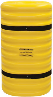 Plastic Column Protector for 9" Round Column w/Interlocking Halves by Eagle – 42" tall, High Density Polyethylene, Yellow, Model 1709