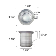 Measure Cup.5 Quart by Thunder Group – .5 Quart, 0.5 quarts, Aluminum, Silver, Model ALKAM005